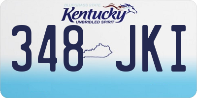 KY license plate 348JKI