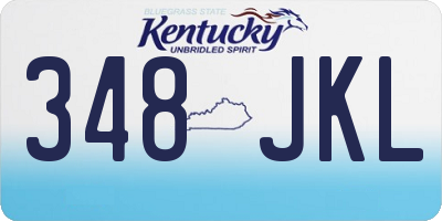 KY license plate 348JKL