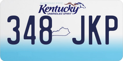 KY license plate 348JKP