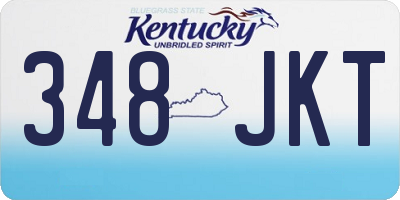 KY license plate 348JKT