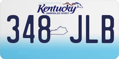 KY license plate 348JLB