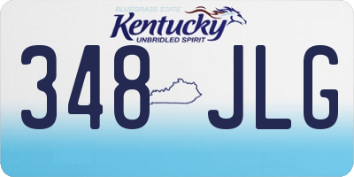 KY license plate 348JLG