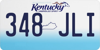 KY license plate 348JLI