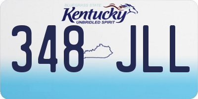 KY license plate 348JLL