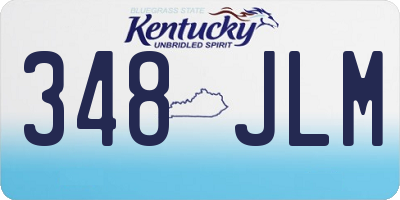 KY license plate 348JLM