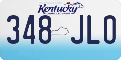 KY license plate 348JLO
