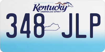 KY license plate 348JLP