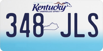 KY license plate 348JLS