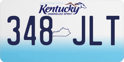 KY license plate 348JLT