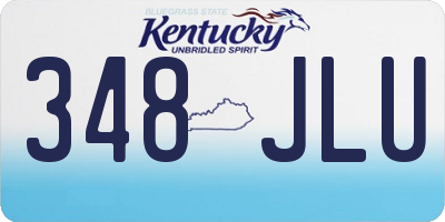 KY license plate 348JLU