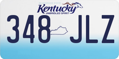 KY license plate 348JLZ
