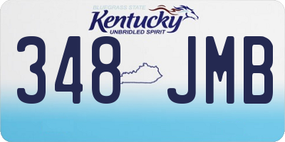 KY license plate 348JMB