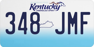 KY license plate 348JMF