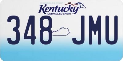 KY license plate 348JMU