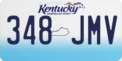 KY license plate 348JMV