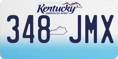 KY license plate 348JMX