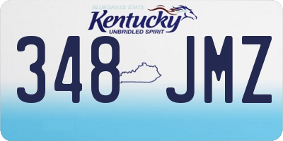 KY license plate 348JMZ