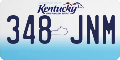 KY license plate 348JNM