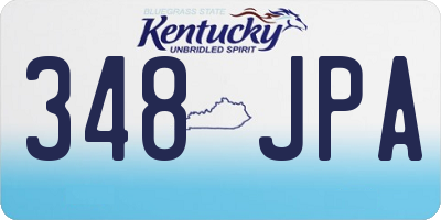 KY license plate 348JPA