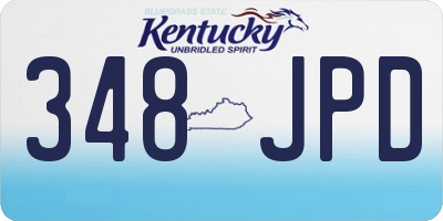 KY license plate 348JPD