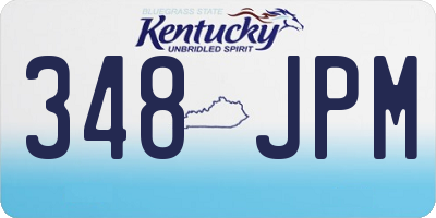KY license plate 348JPM
