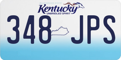 KY license plate 348JPS