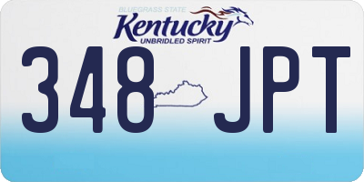 KY license plate 348JPT