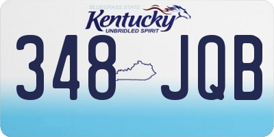 KY license plate 348JQB