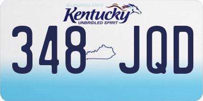 KY license plate 348JQD
