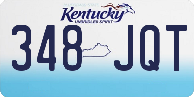 KY license plate 348JQT