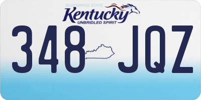 KY license plate 348JQZ