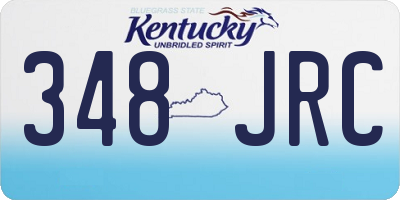 KY license plate 348JRC