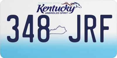 KY license plate 348JRF