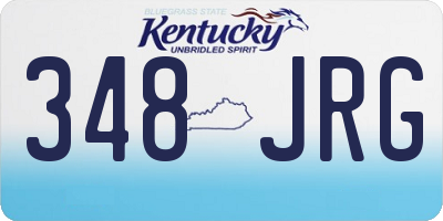 KY license plate 348JRG