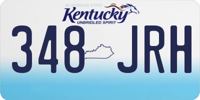 KY license plate 348JRH