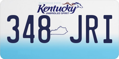 KY license plate 348JRI