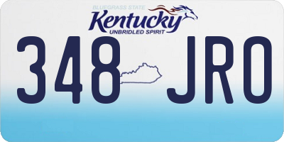 KY license plate 348JRO