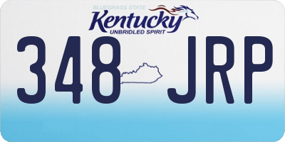 KY license plate 348JRP