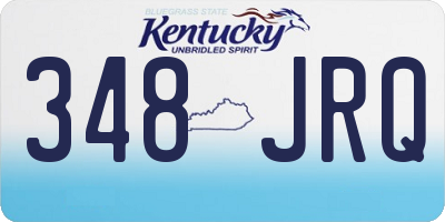 KY license plate 348JRQ