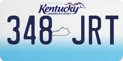 KY license plate 348JRT