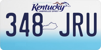 KY license plate 348JRU