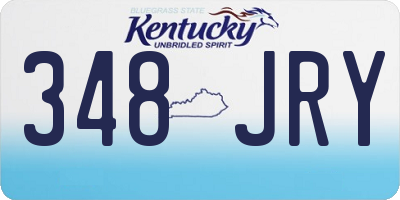 KY license plate 348JRY