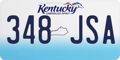 KY license plate 348JSA