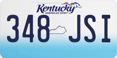 KY license plate 348JSI