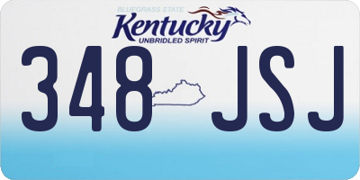 KY license plate 348JSJ