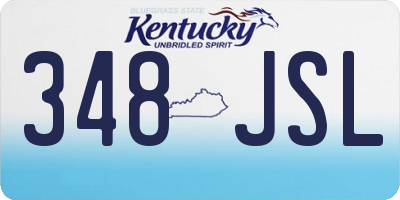 KY license plate 348JSL