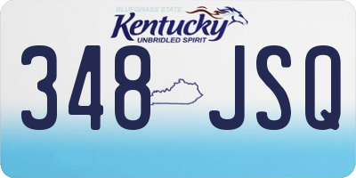 KY license plate 348JSQ