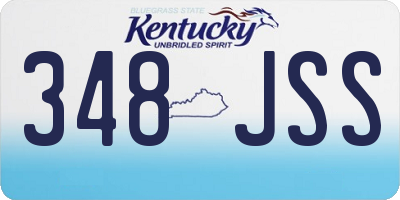 KY license plate 348JSS