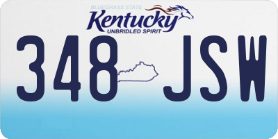 KY license plate 348JSW