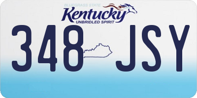KY license plate 348JSY